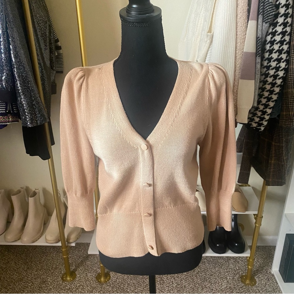 Express Nude Button up sweater Size S